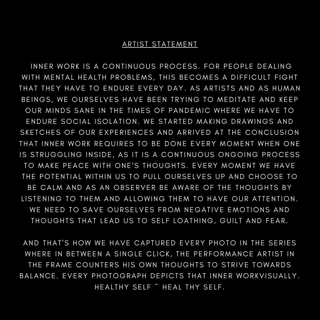 "Inner Work" Mental Health Awareness Photography Series Featuring Rishabh Shawney. Male Photography by Portfolio Photographers Judhajit Bagchi & Ranadeep Bhattacharyya