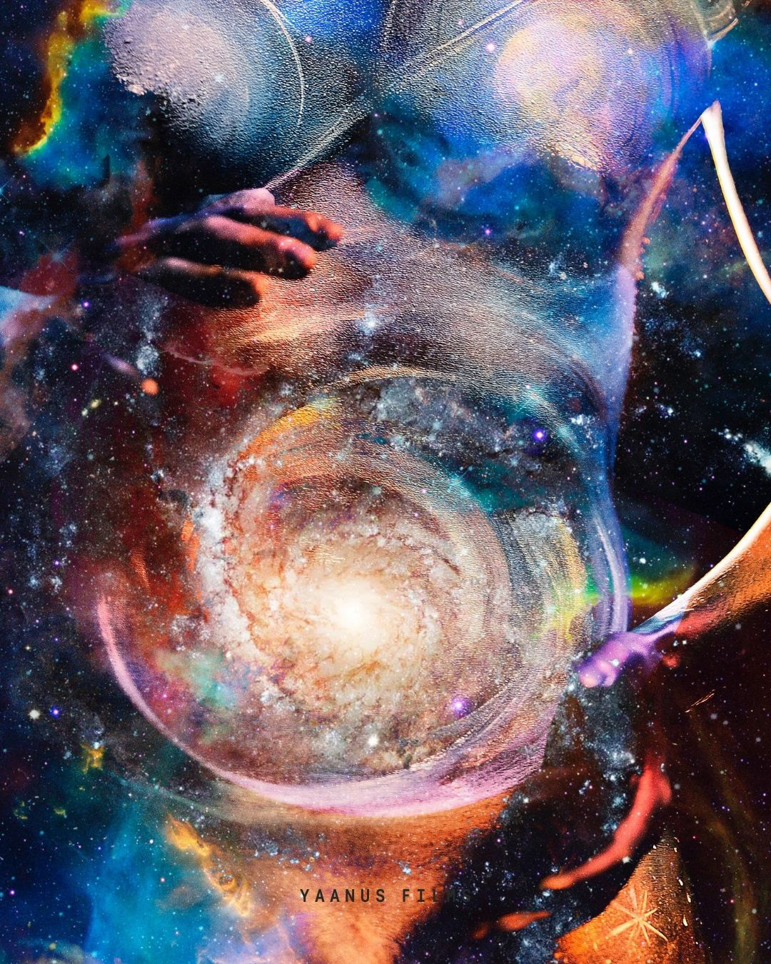 Cosmic Photography, Celestial Art, Human Universe, Astral Imagery, Star-Studded Portraiture Yaanus Films