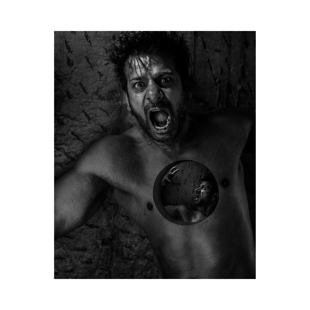 "A Moment In Mediation" Mental Health Awareness Photography Series Featuring Karan Veer Mehra. Nude Male Photography by Portfolio Photographers Judhajit Bagchi & Ranadeep Bhattacharyya