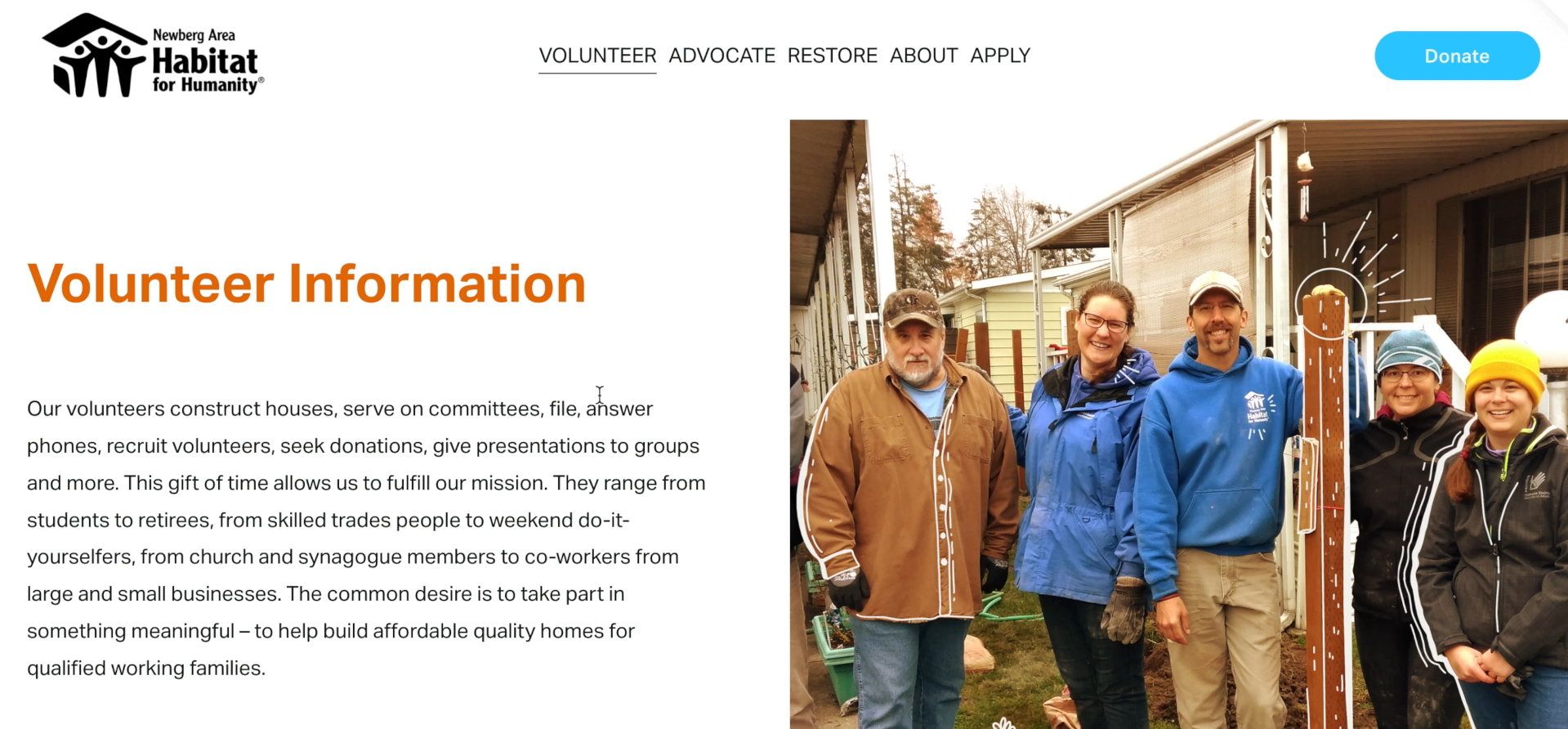 Volunteer Page