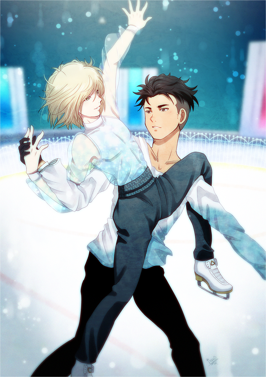 Fanart, 2017 | Entry for the "GOLDEN MEDAL" YOI art book.