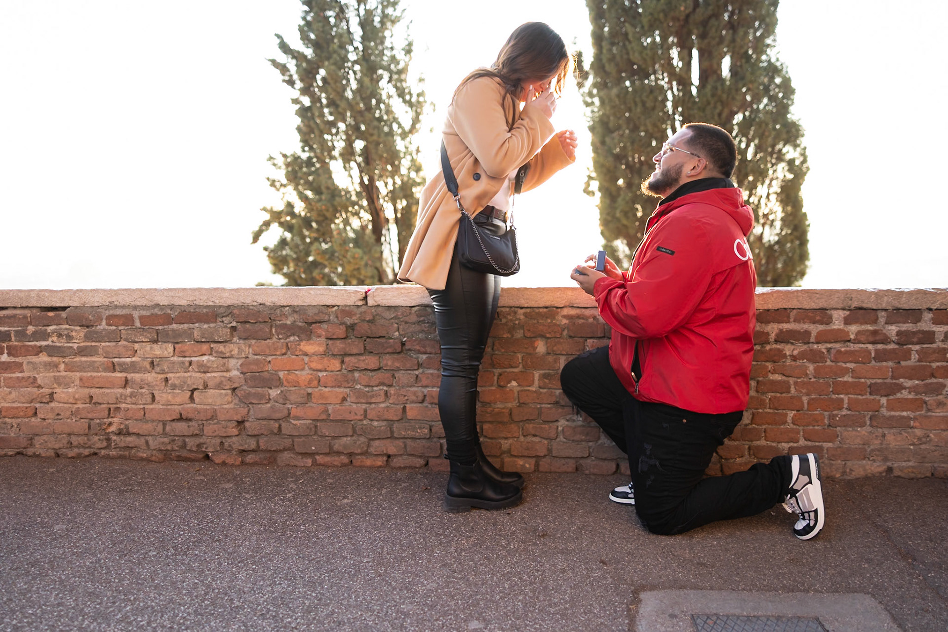 surprise proposal in Verona