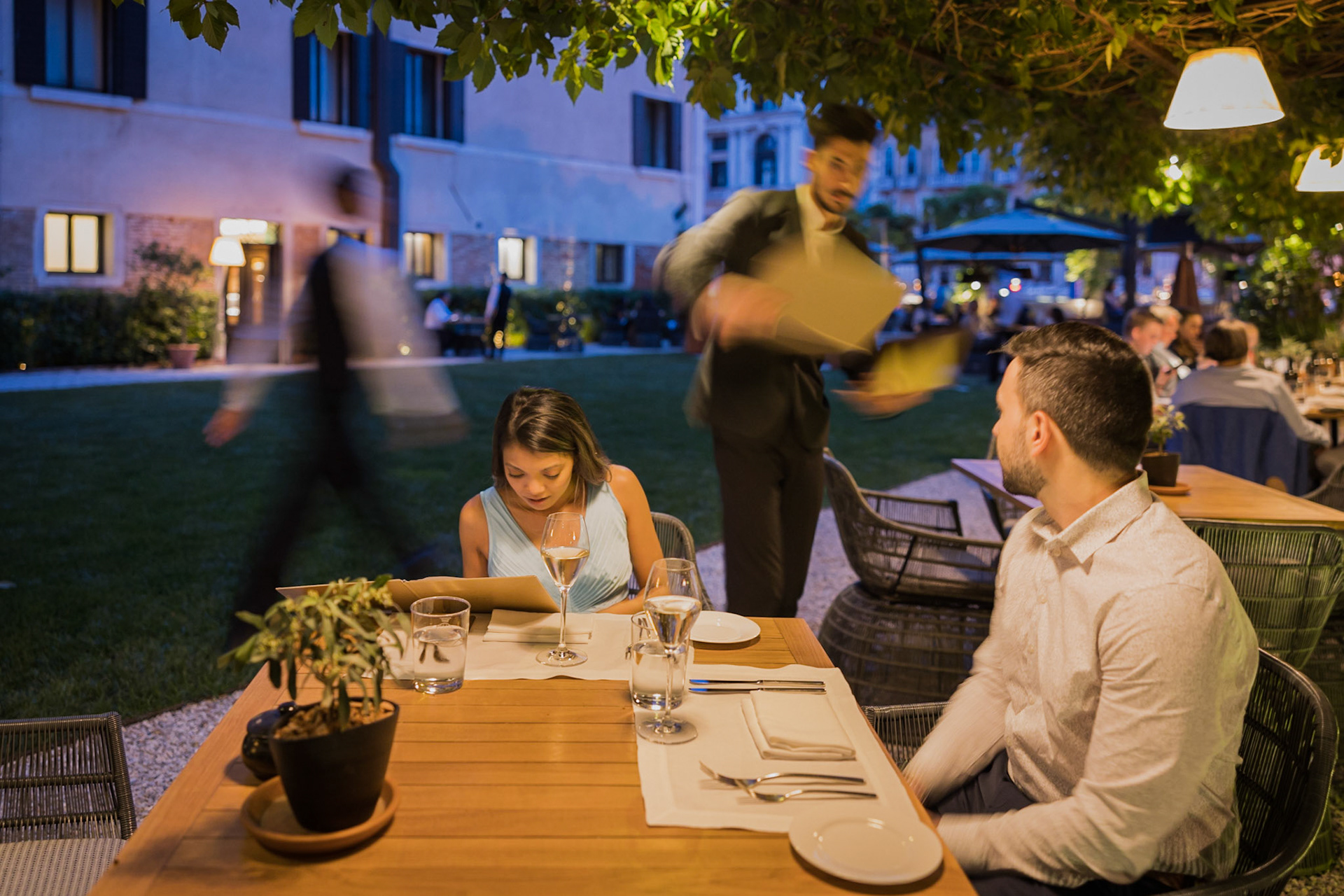 dinner at hotel Aman, Venice