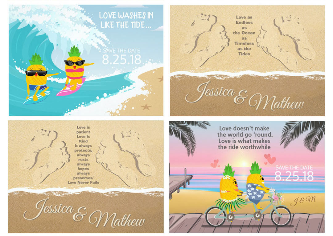 pineapple beach characters surfs up