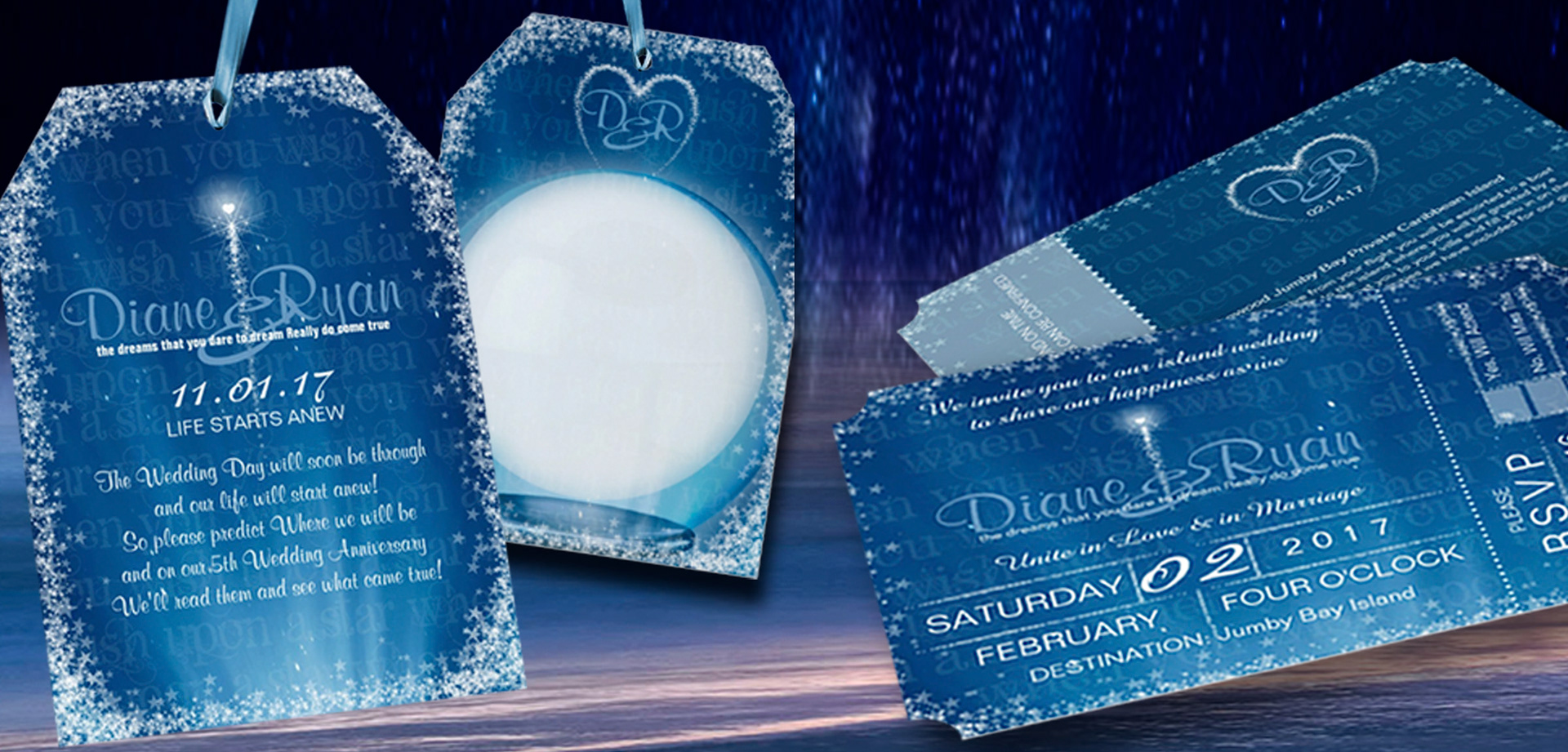 Wish Upon a Star Wedding Invitations