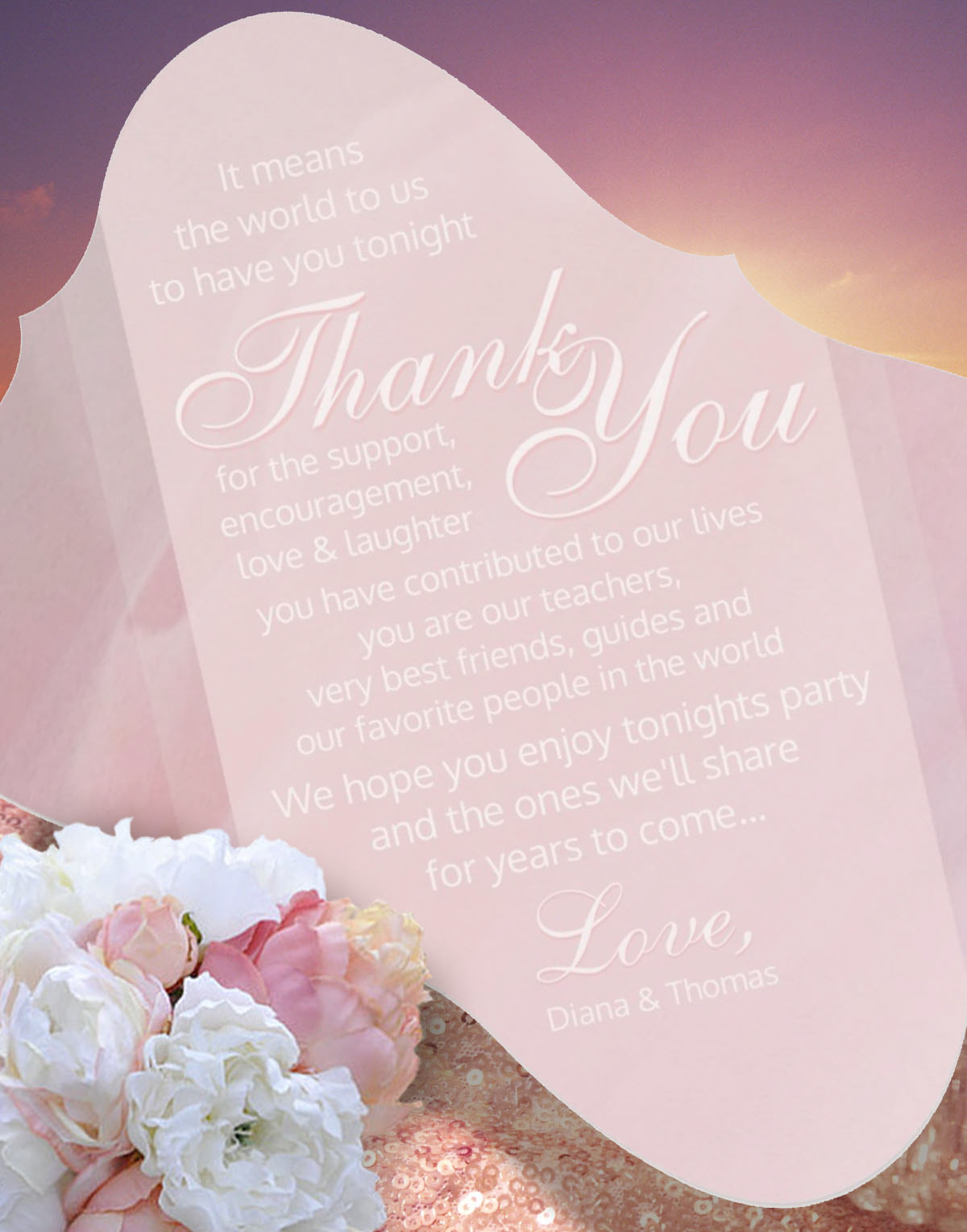 Blush Thank You Cards