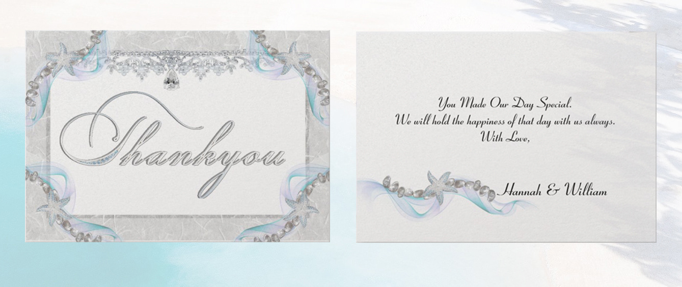 starfish thank you cards