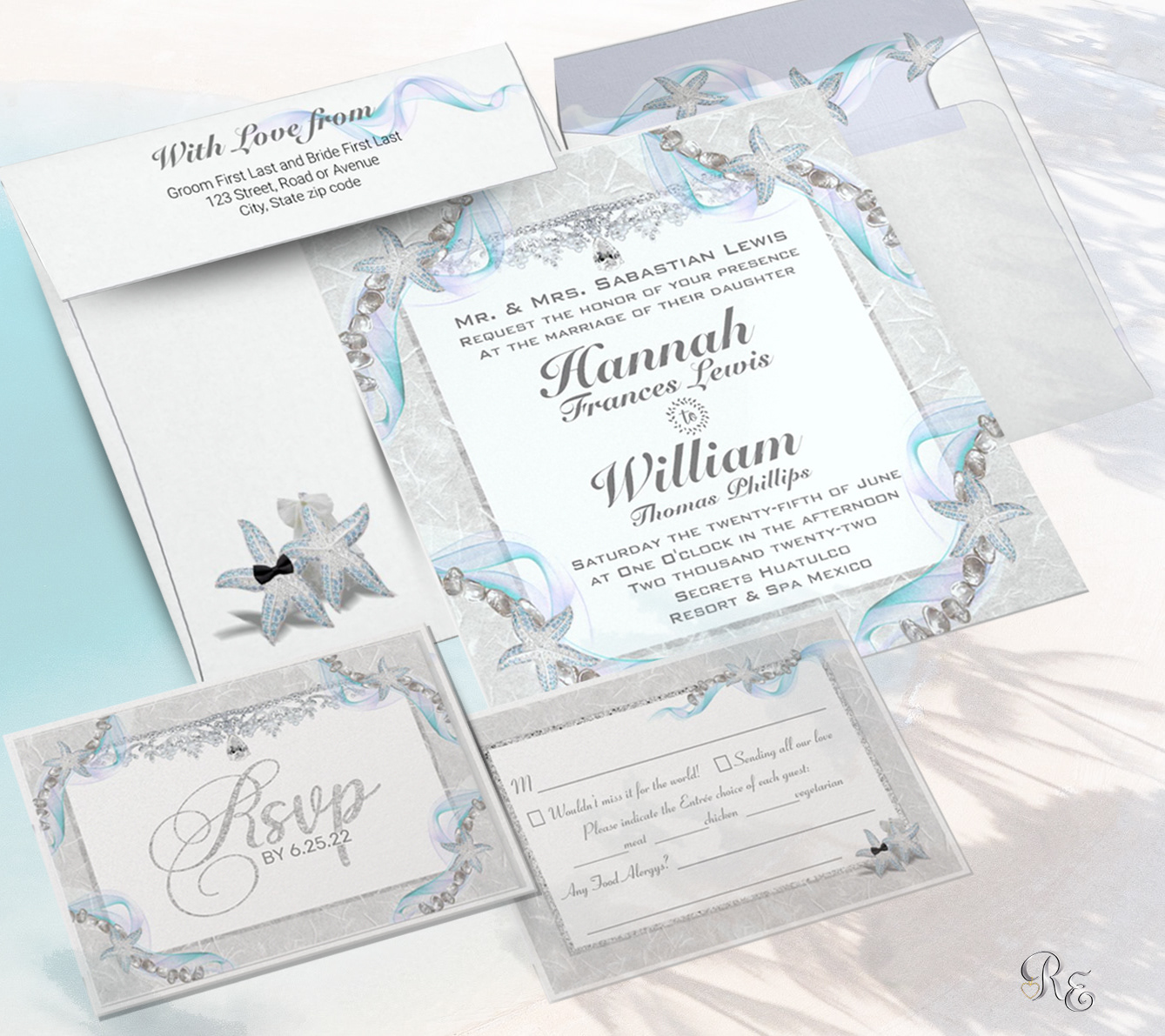 starfish invitations