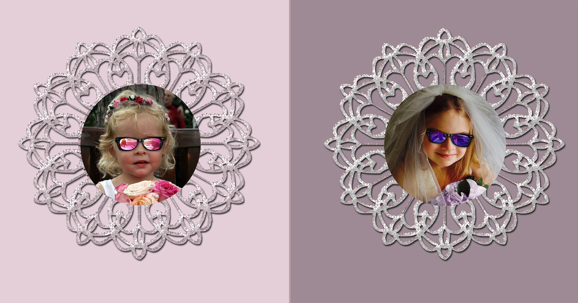 easy to customize mandala lace art photo frame