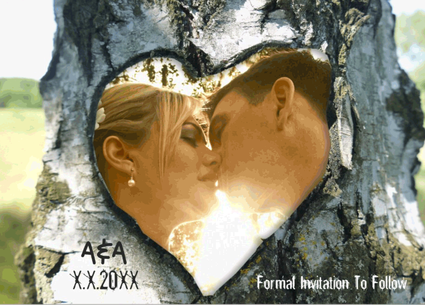 tree of love engagement photo frame