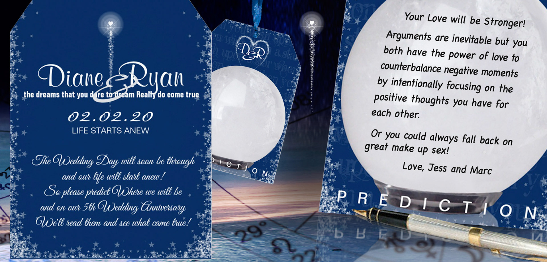 Wedding Prediction Cards for Guests