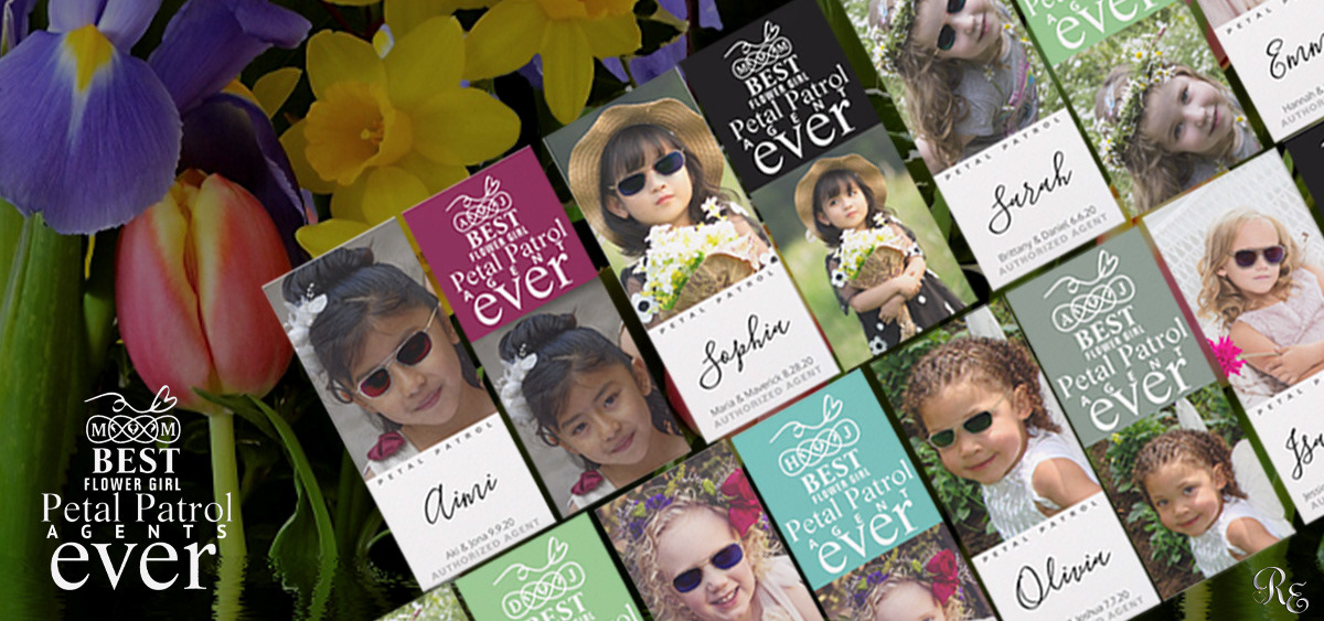 flower girl keepsake photo cards