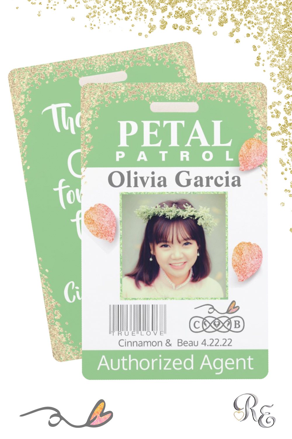 Petal Patrol with a little golden glitz