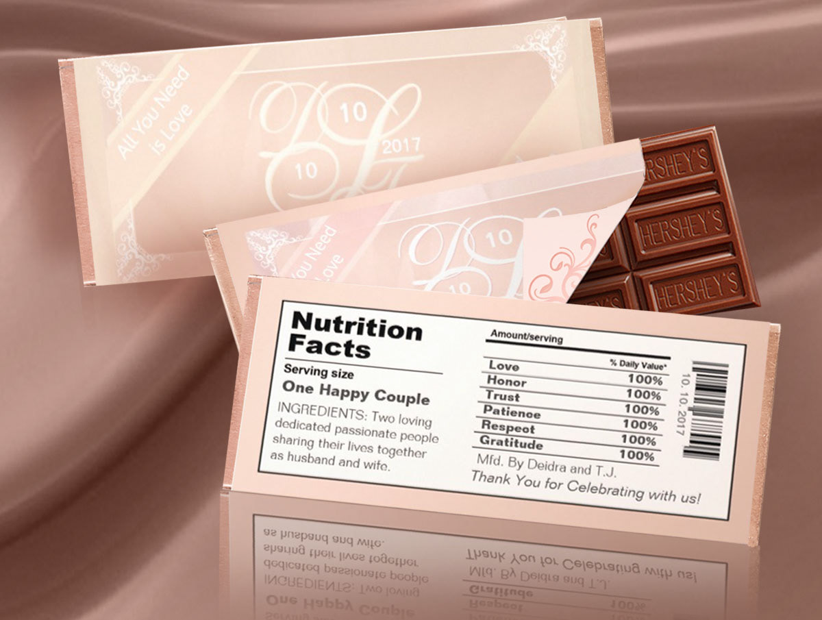 DIY Wedding Candy Bar Wrapper