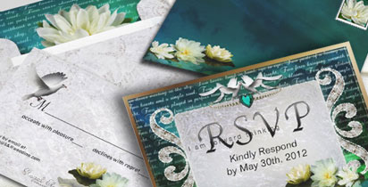Emerald RSVP Cards