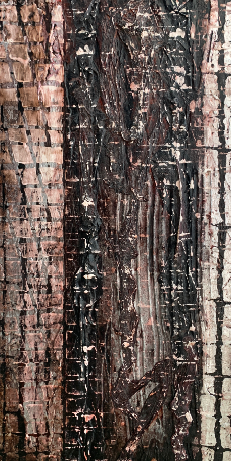 E.Manera - Energia IIX -  Tecnica mista Smalto e Acrilico su tela - 35x68cm