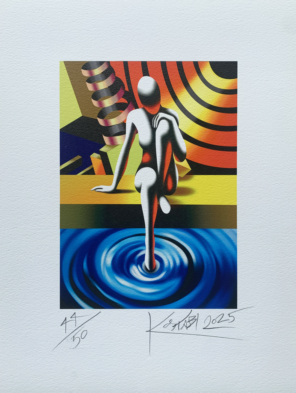 M.Kostabi - Punto di Contatto - serigrafia - 56x43cm