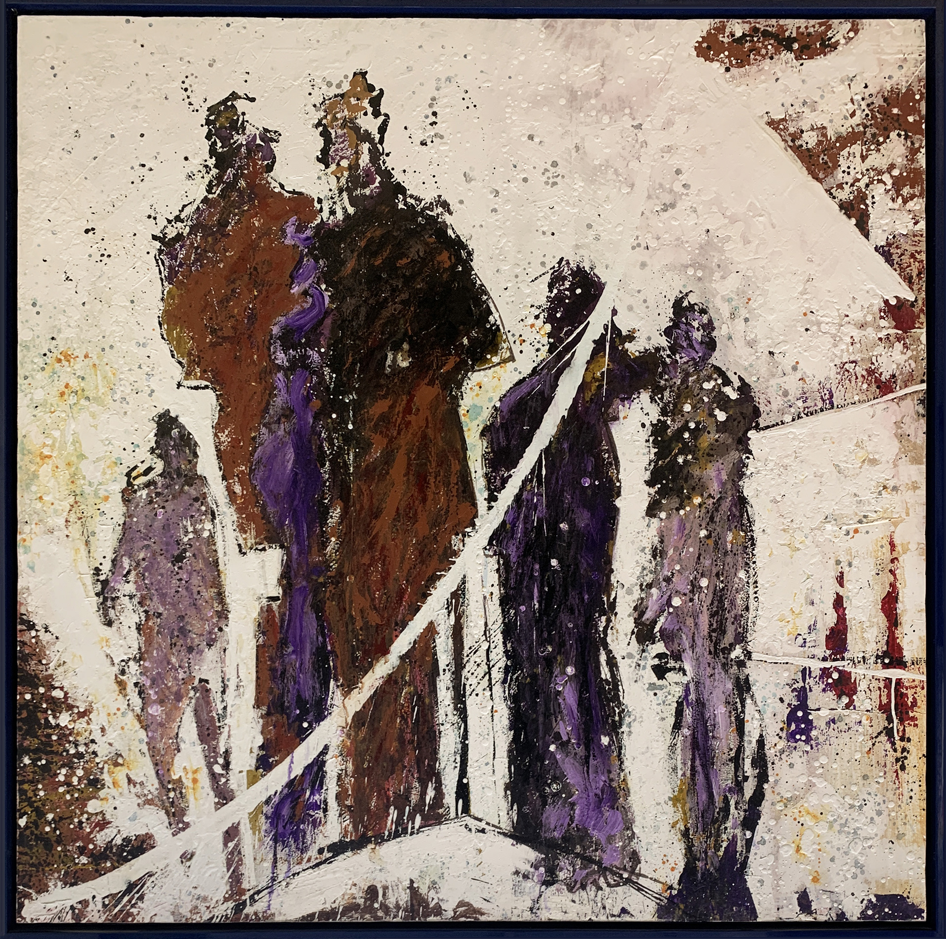 E.Manera - Olio su Tela - 120x120cm - mis. est. cornice: 125x125cm