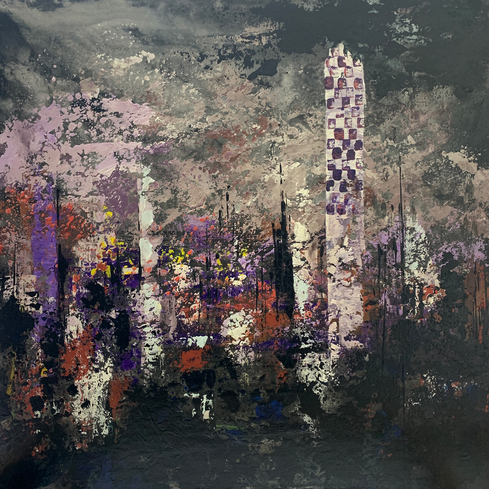 F.Venati - EKO-NO II - Tecnica Mista Acrilico e Smalti - 50x50cm