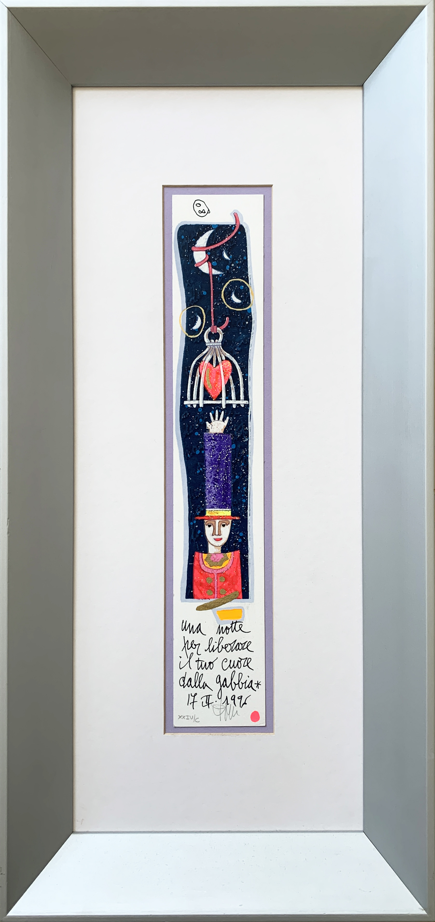 F.Musante - serigrafia 7x36cm - mis. est. cornice 27x56cm 