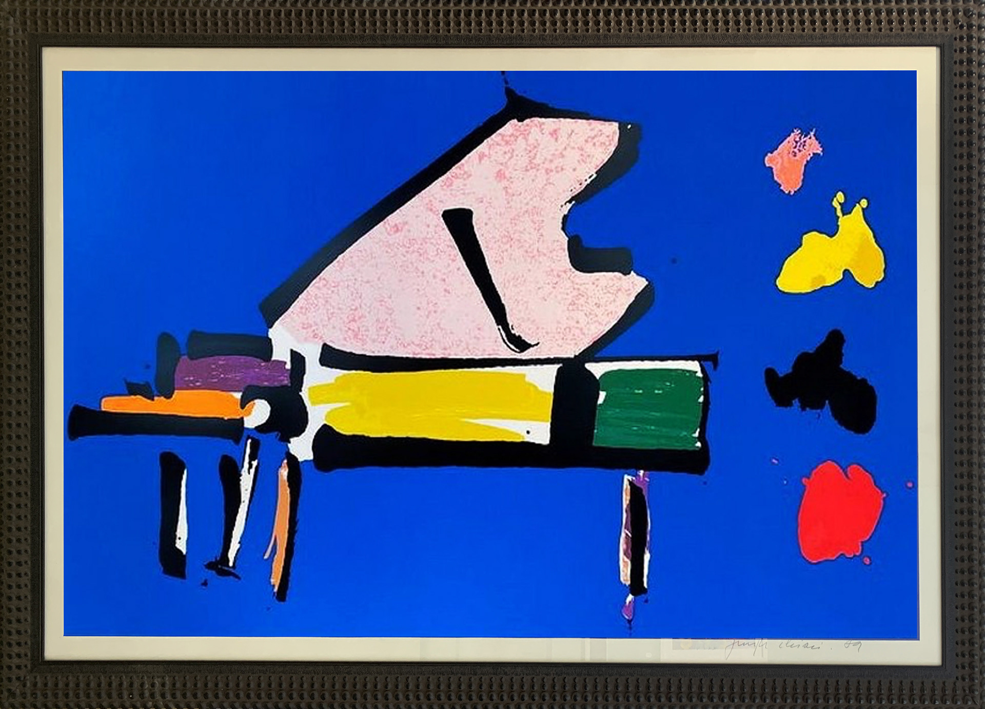 G.Chiari - Pianoforte - serigrafia 160x100 - mis. est. cornice 175x116cm 