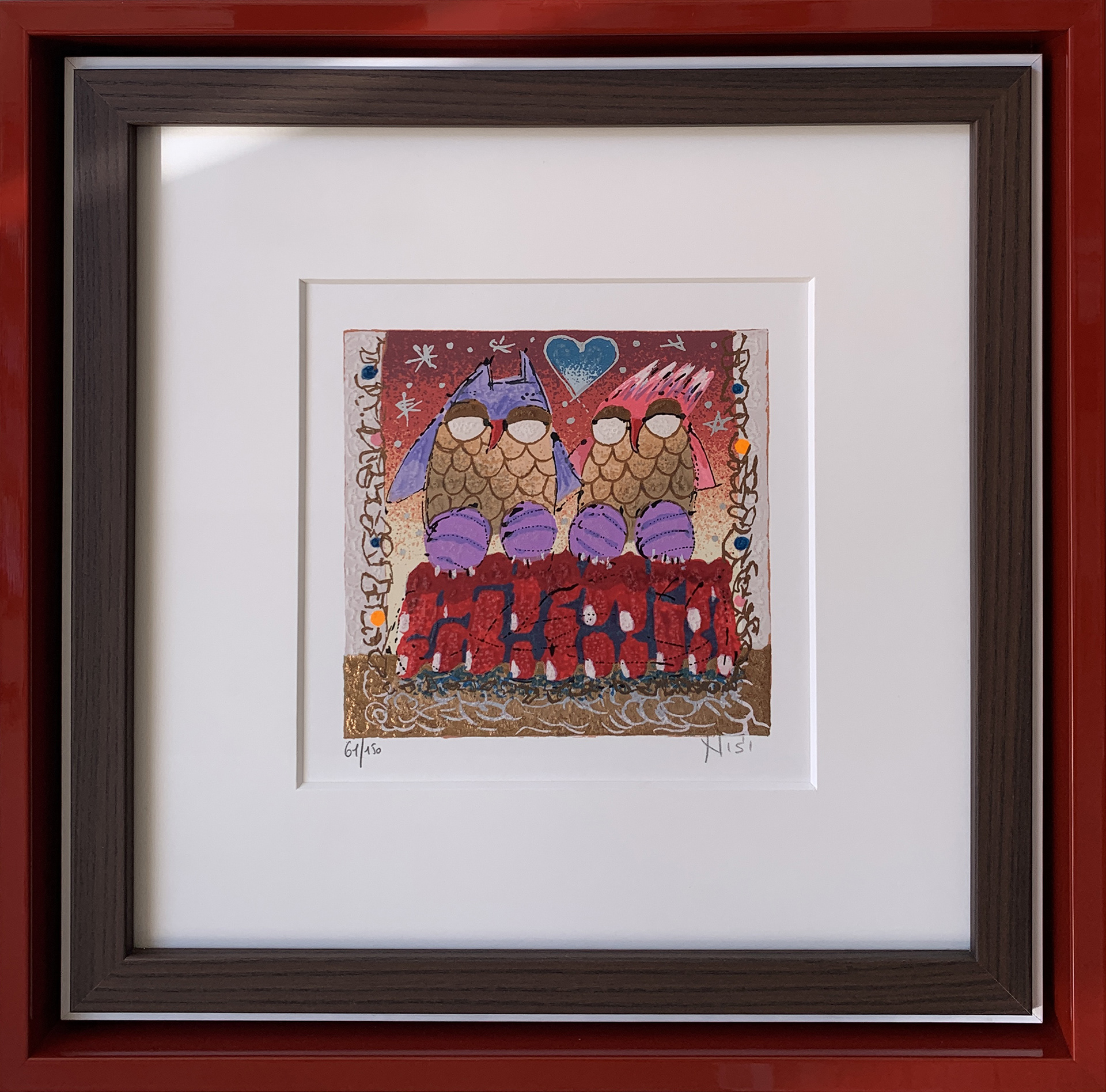 L.Nisi - serigrafia 24x24cm - mis. est. cornice 38x38cm 