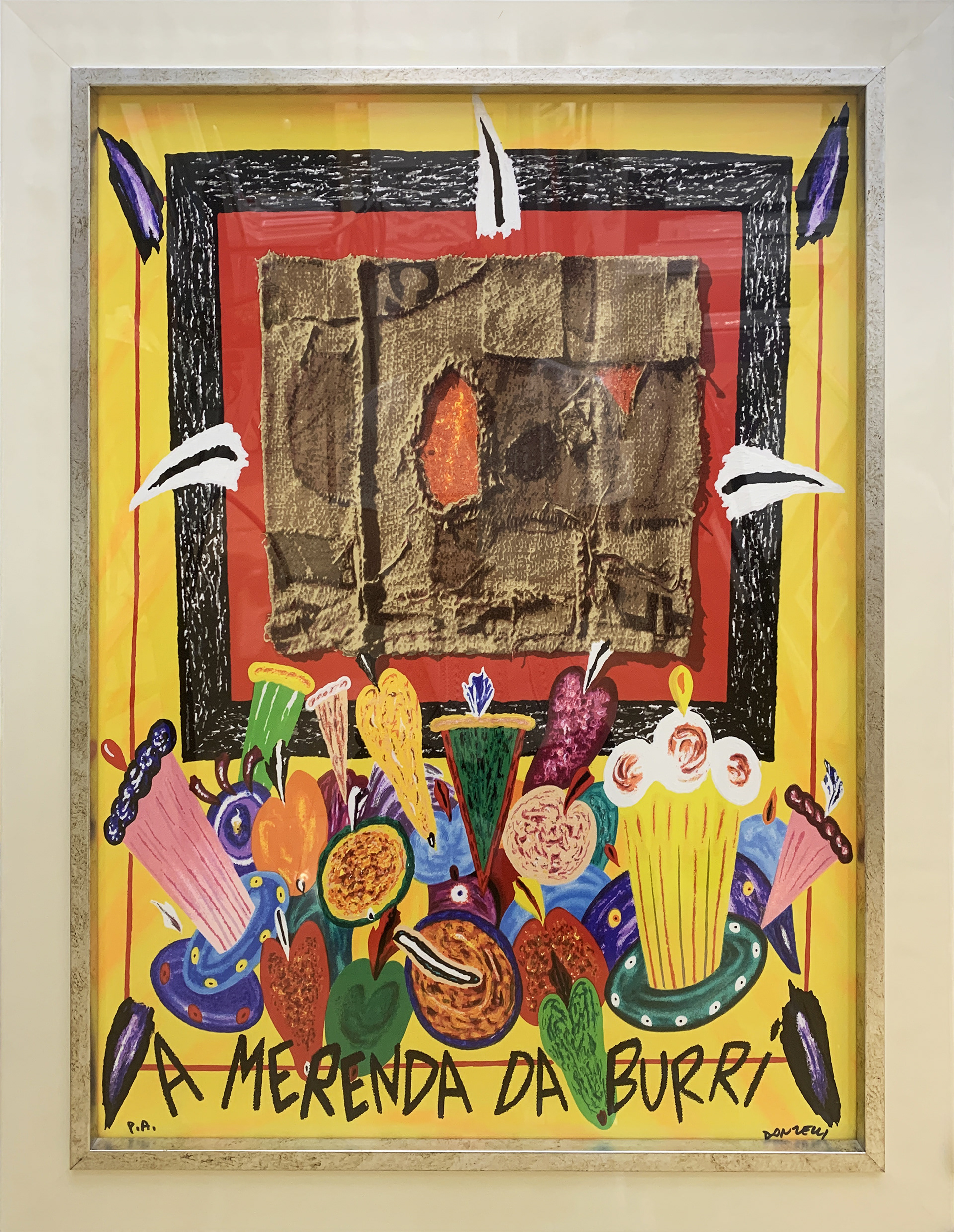B.Donzelli - A merenda da Burri - serigrafia 50x70cm - mis. est. cornice 62x72cm 