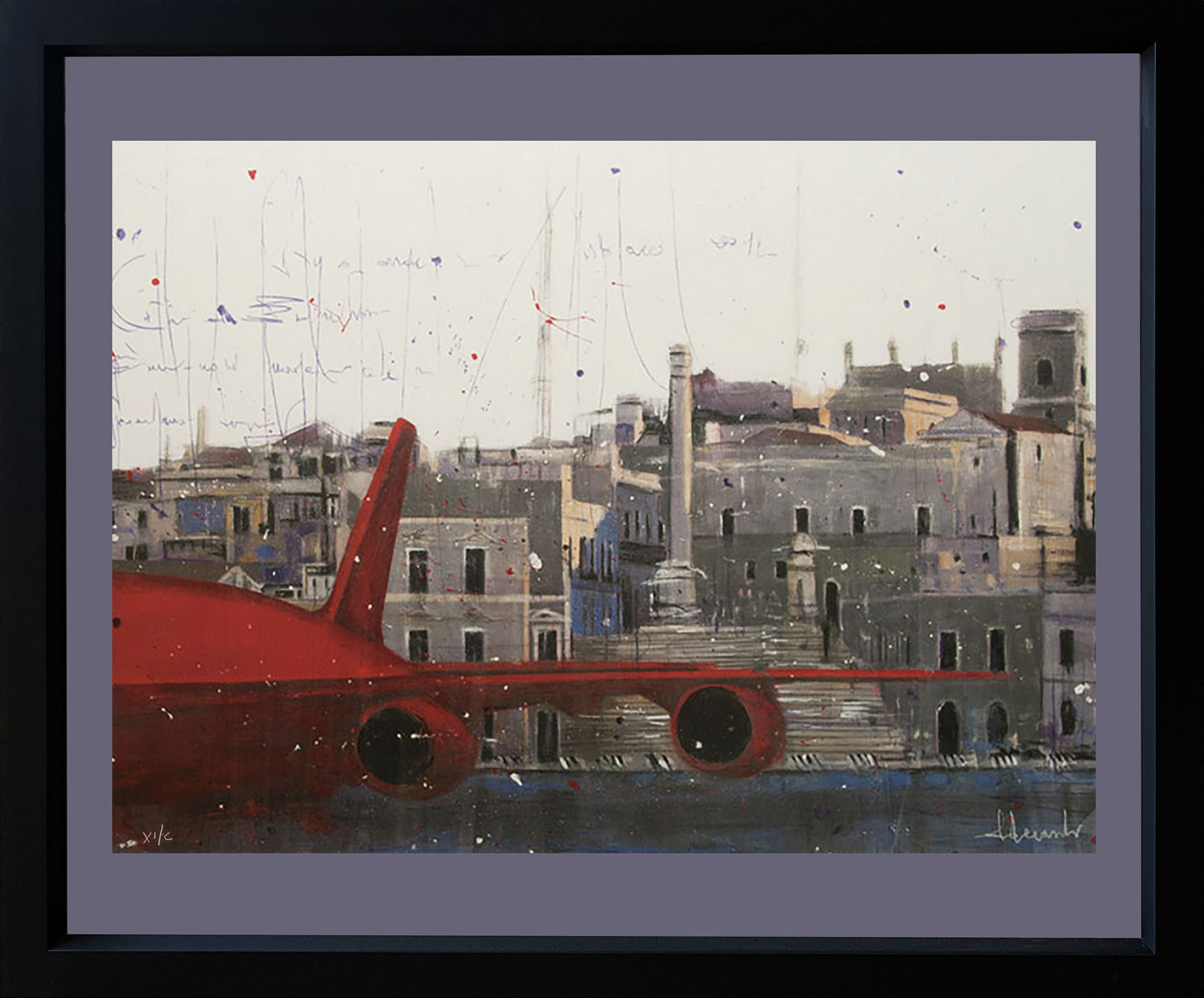 A.Accardi - serigrafia 80x62cm - mis. est. cornice 98x83cm