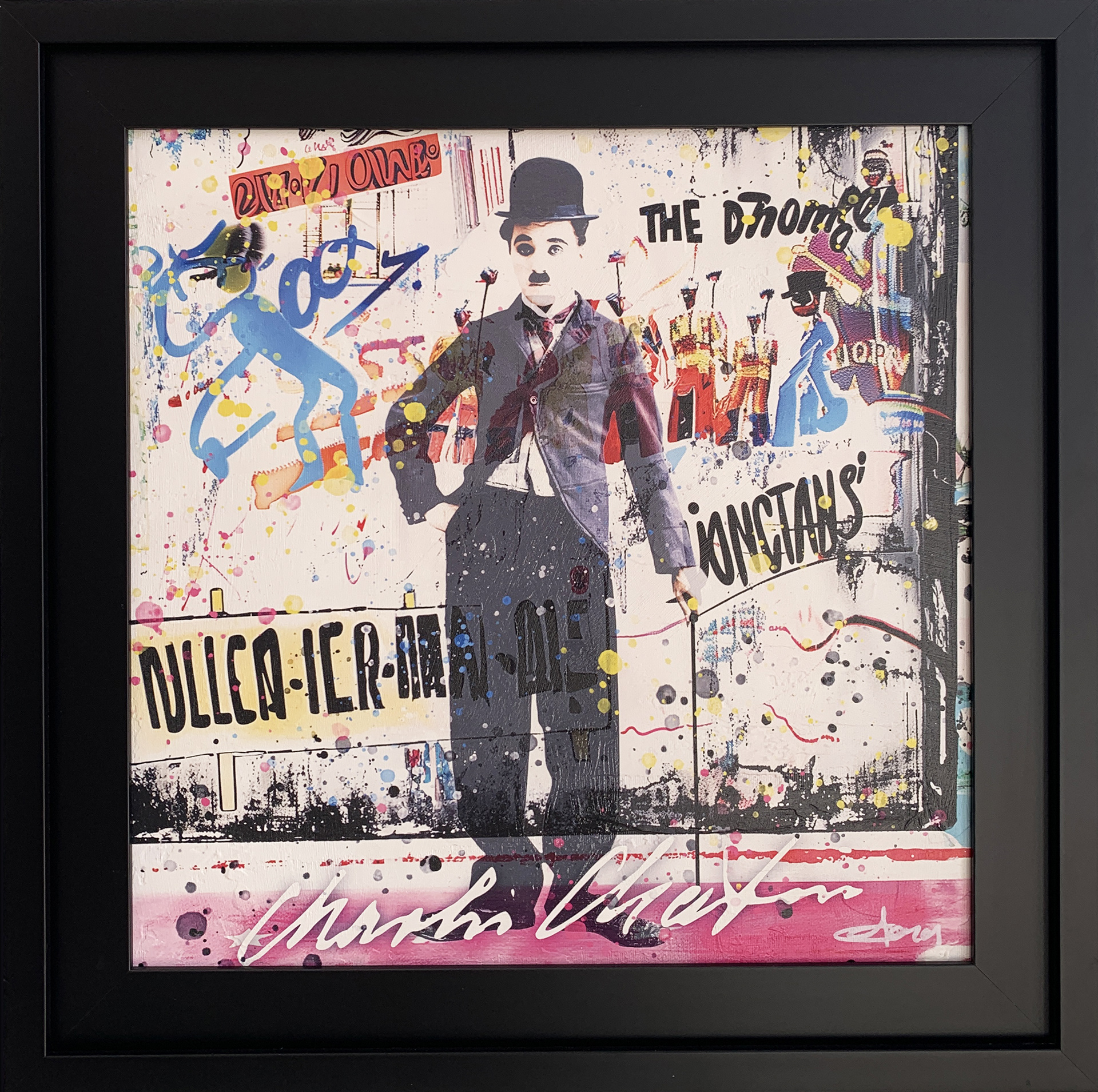 M.Garos - Charlie - Opera Unica Tecnica mista su tela - 44x44cm - mis. est. cornice: 50x50cm