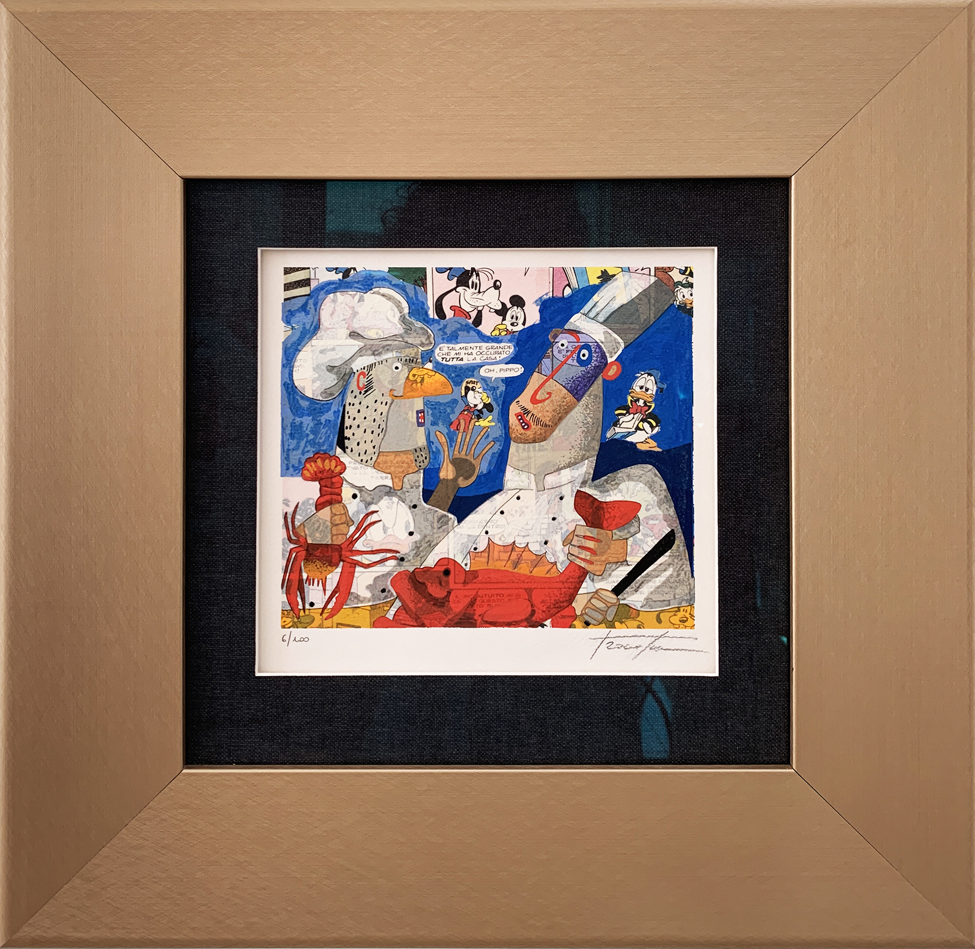 P.Procopio - serigrafia 18x18cm - mis. est. cornice 47x47cm 