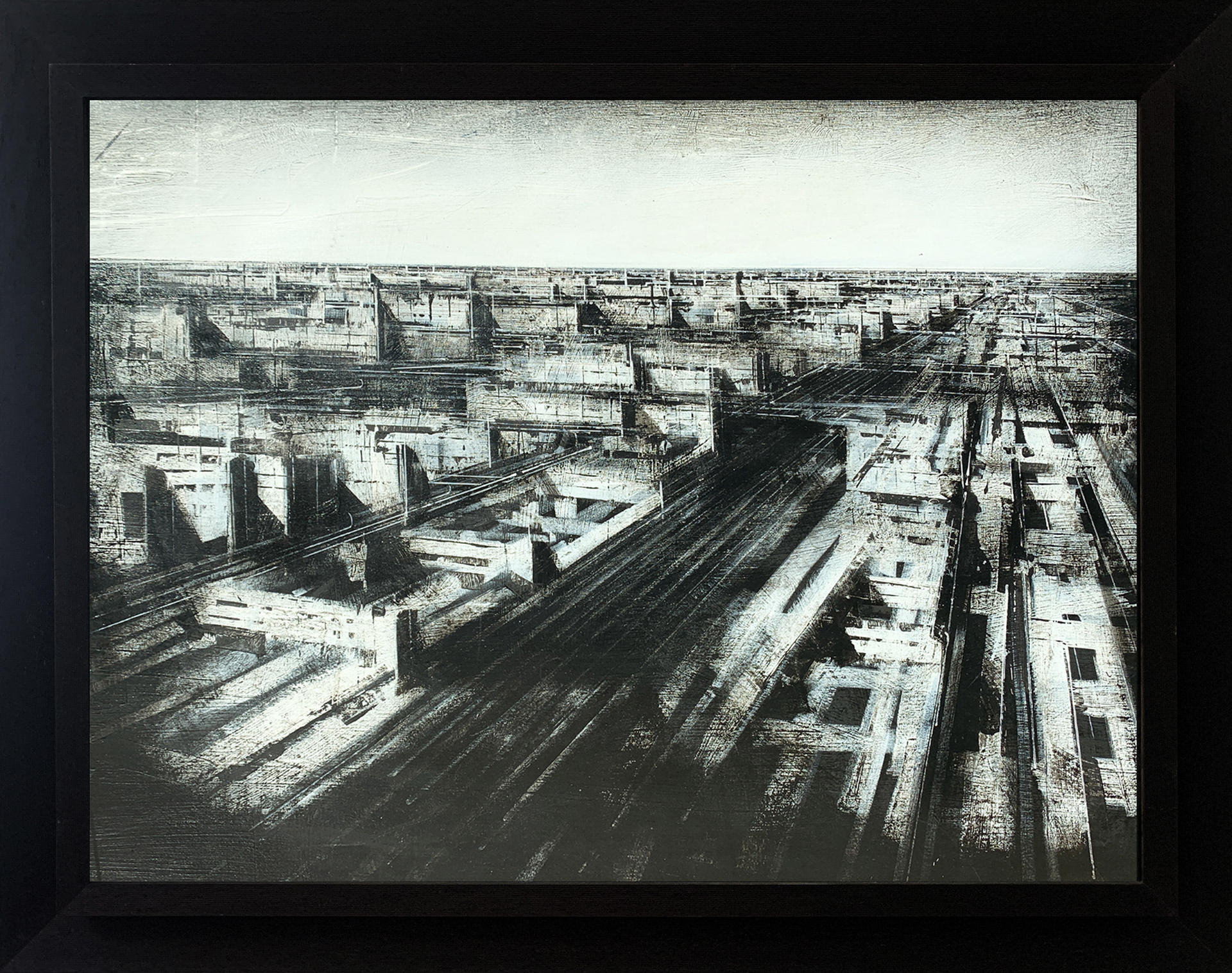 G.Guaitamacchi - Periferia - Olio su Tela - 80x60cm - mis. est. cornice: 97x76cm