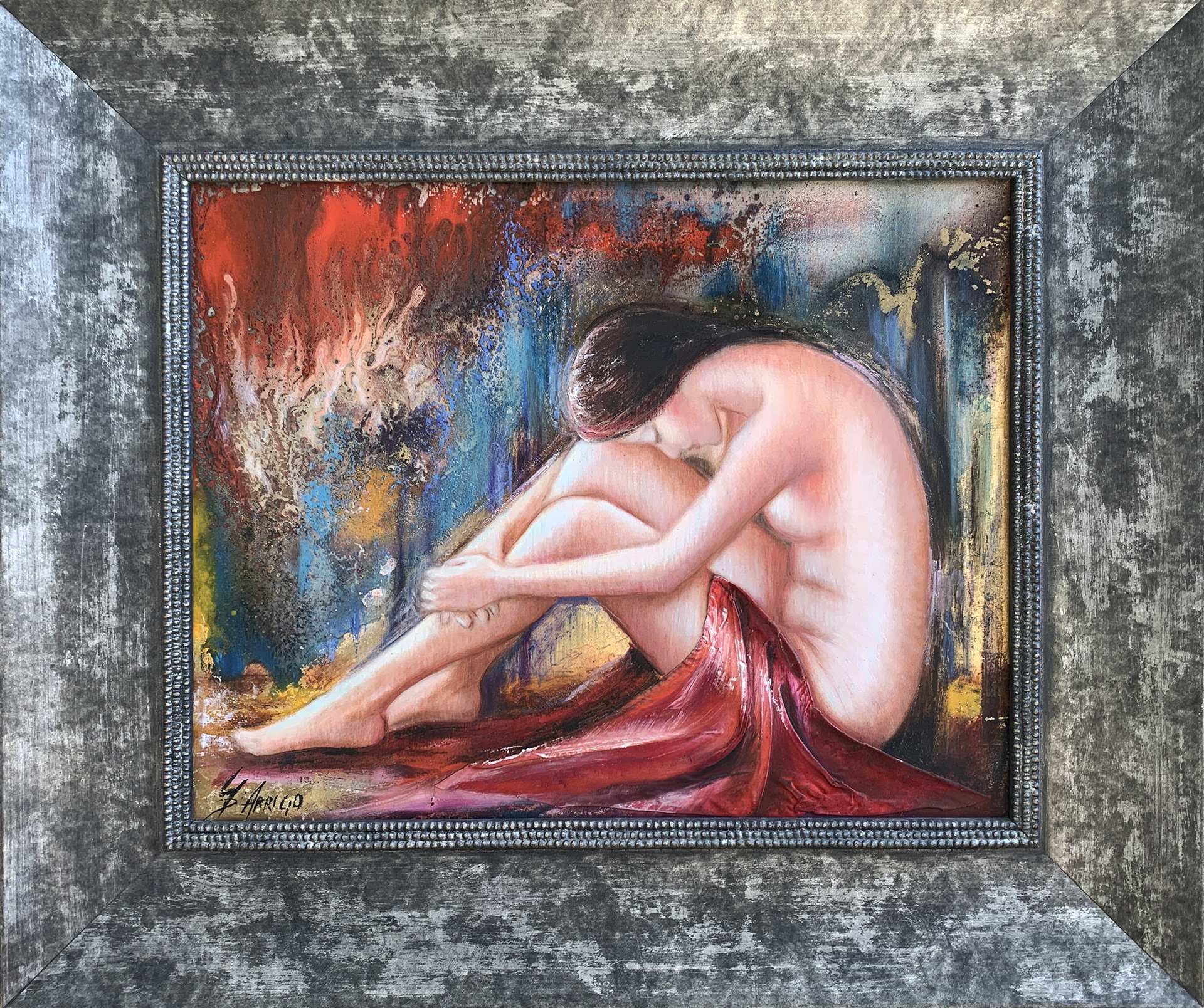 G.D'Arrigo - Olio su Tela - 50x40cm - mis. est. cornice: 70x61cm