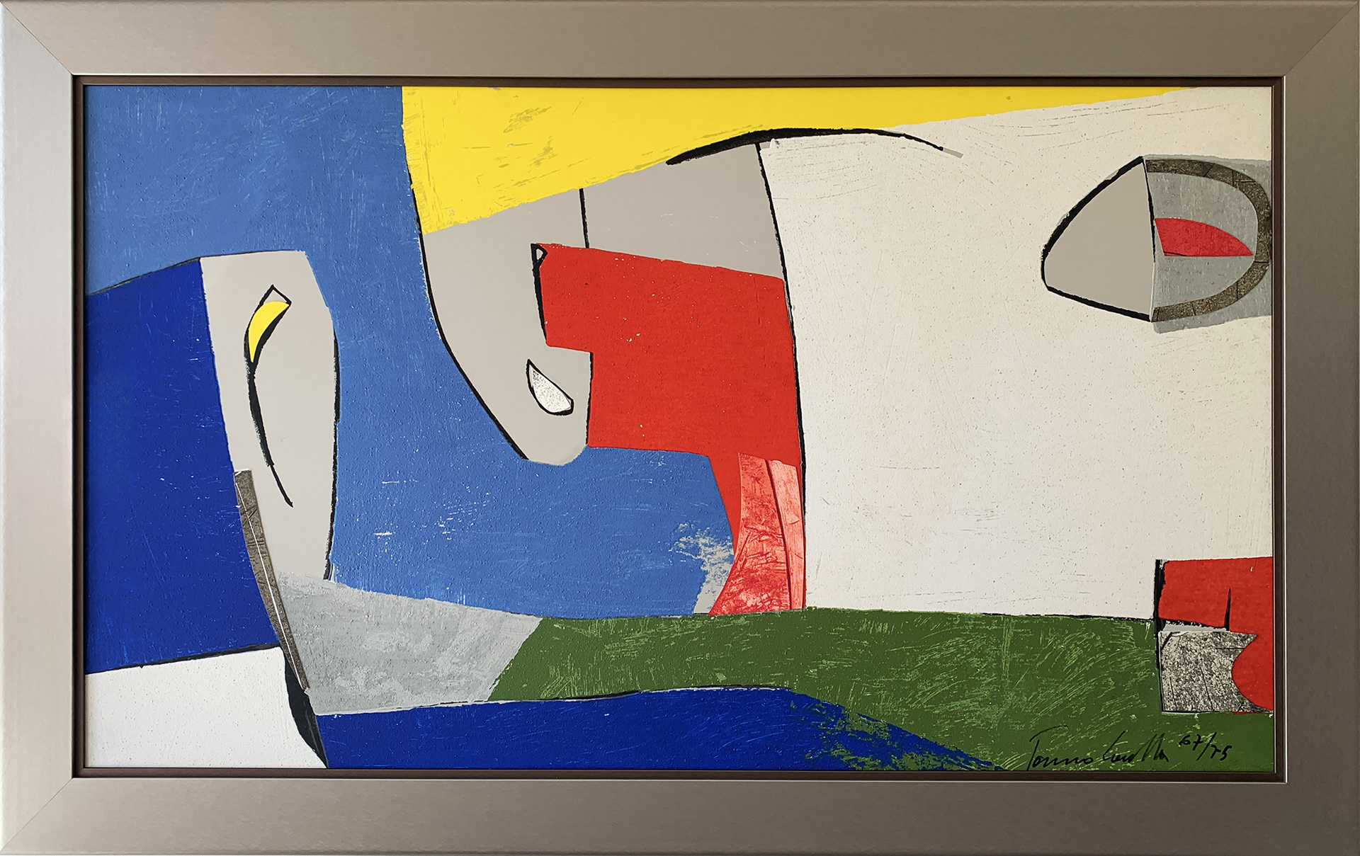 T.Cascella - serigrafia 140x80 - mis. est. cornice 157x98cm 