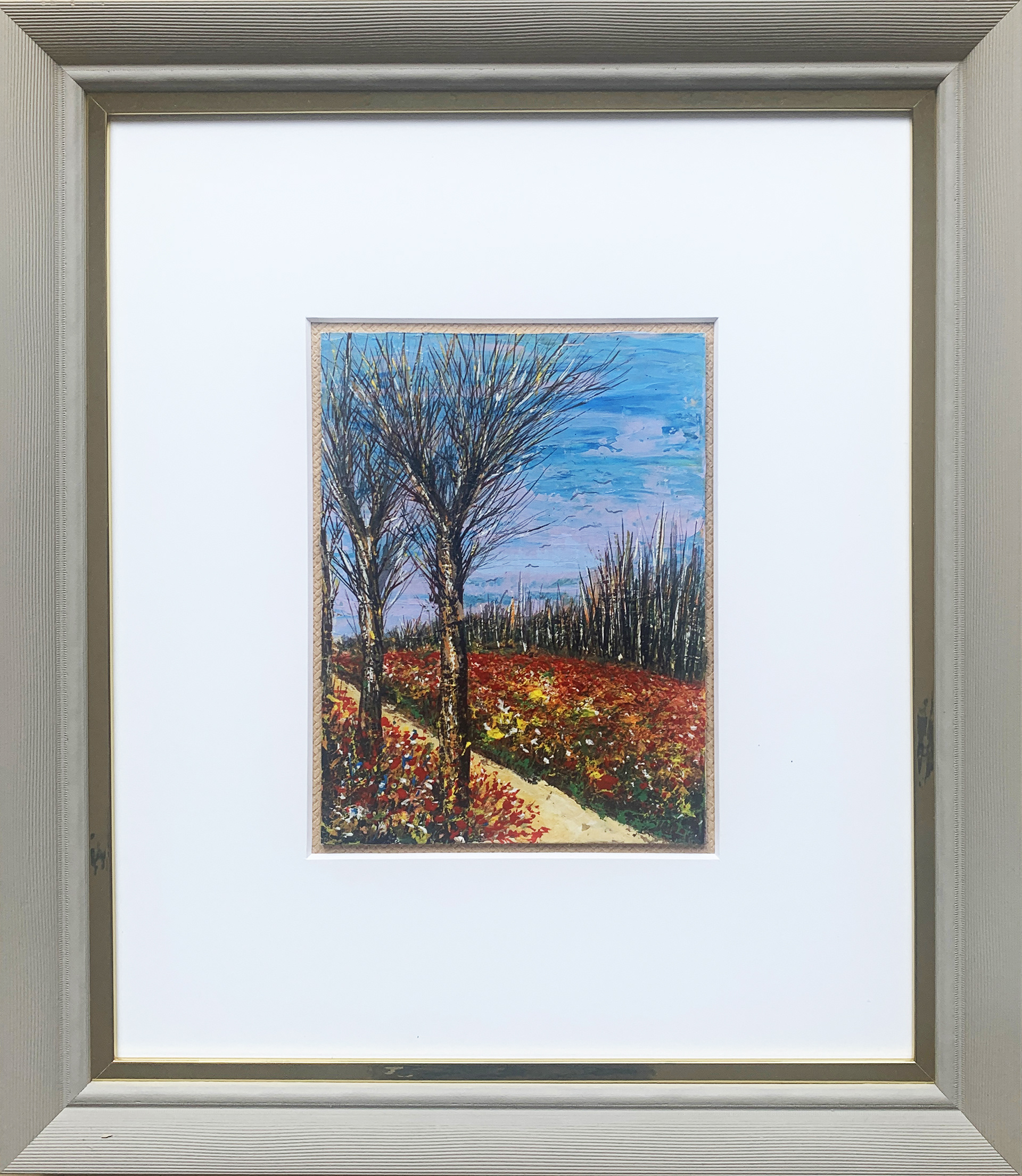 L.Minetti - Opera Unica su pannello di fibra vegetale - 18x24cm - mis. est. cornice: 45x51cm