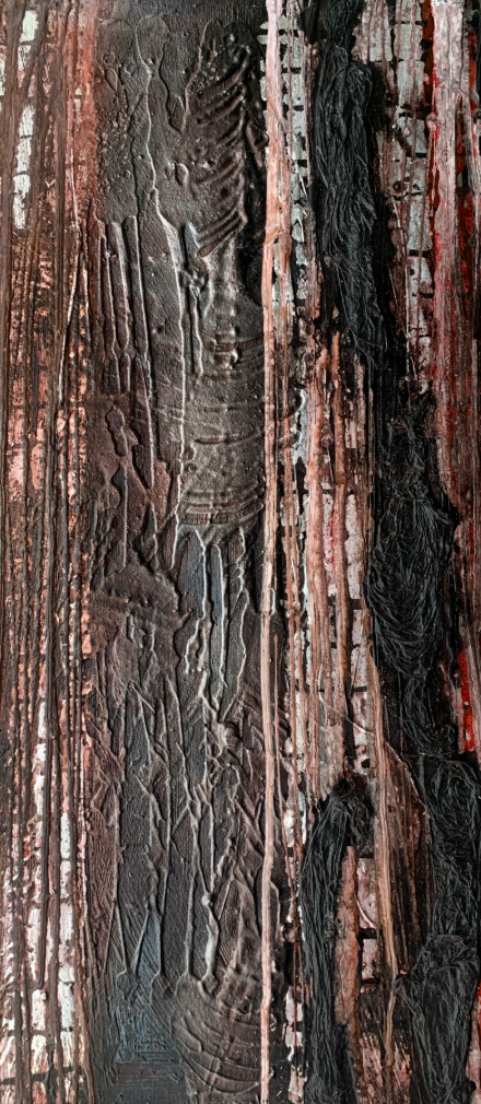 E.Manera - Energia X -  Tecnica mista Smalto e Acrilico su tela - 39x80cm