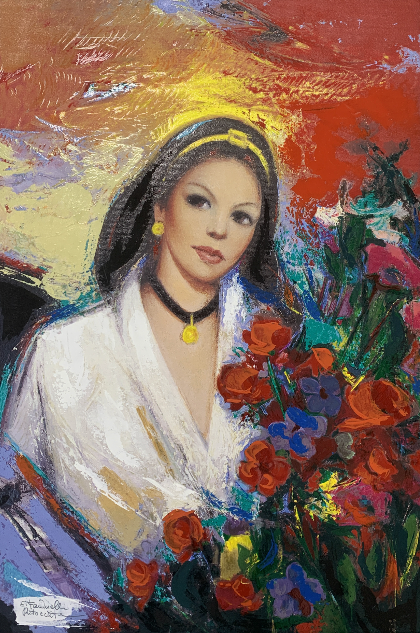 E.Farinelli - serigrafia 60x39cm - mis. est. cornice 65x45cm