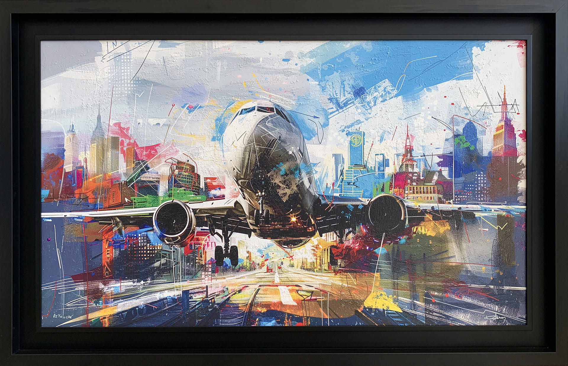 M.Garos - Runway in the City LH606: Sogni di Libertà - serigrafia 120x70 - mis. est. cornice 137x87cm 