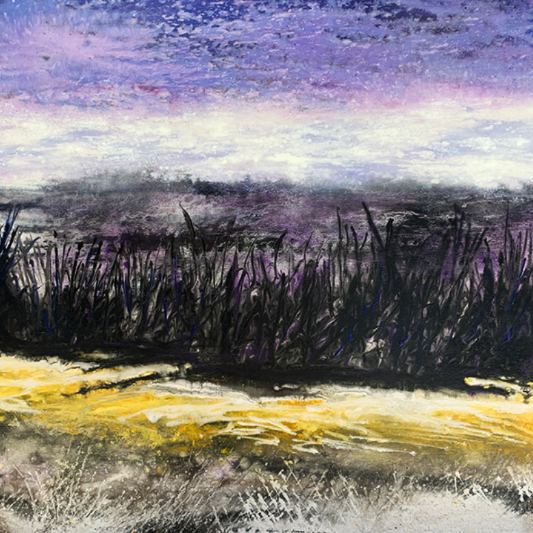 G.Alioto - Trittico - Prime Luci del Mattino - Tecnica Mista Acrilico e Smalti - 60x60cm