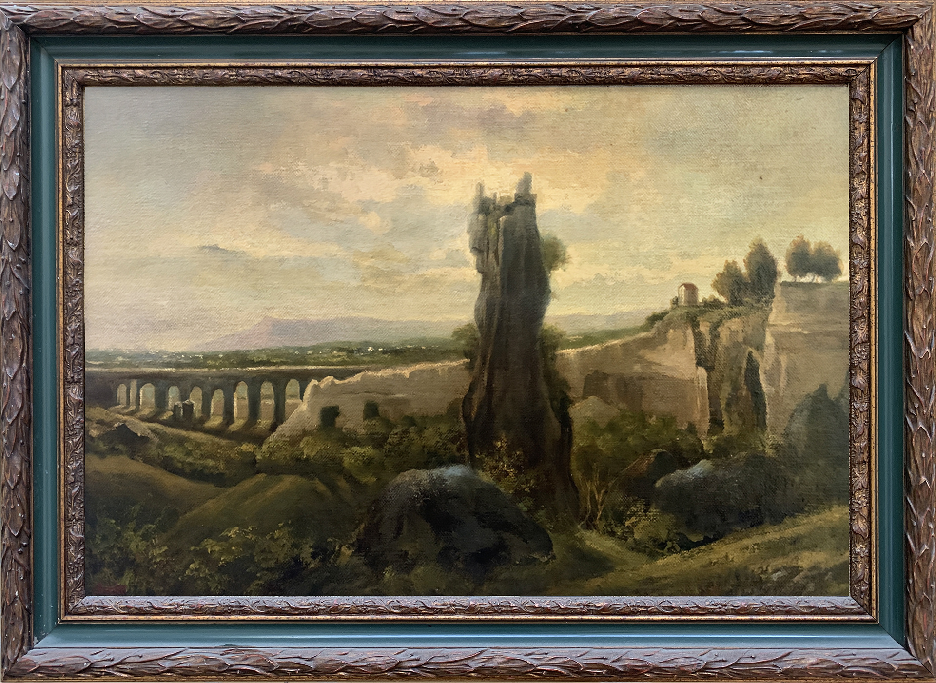 V.Giugliano - Veduta di Siracusa - 60x40cm - mis. est. cornice: 74x54cm