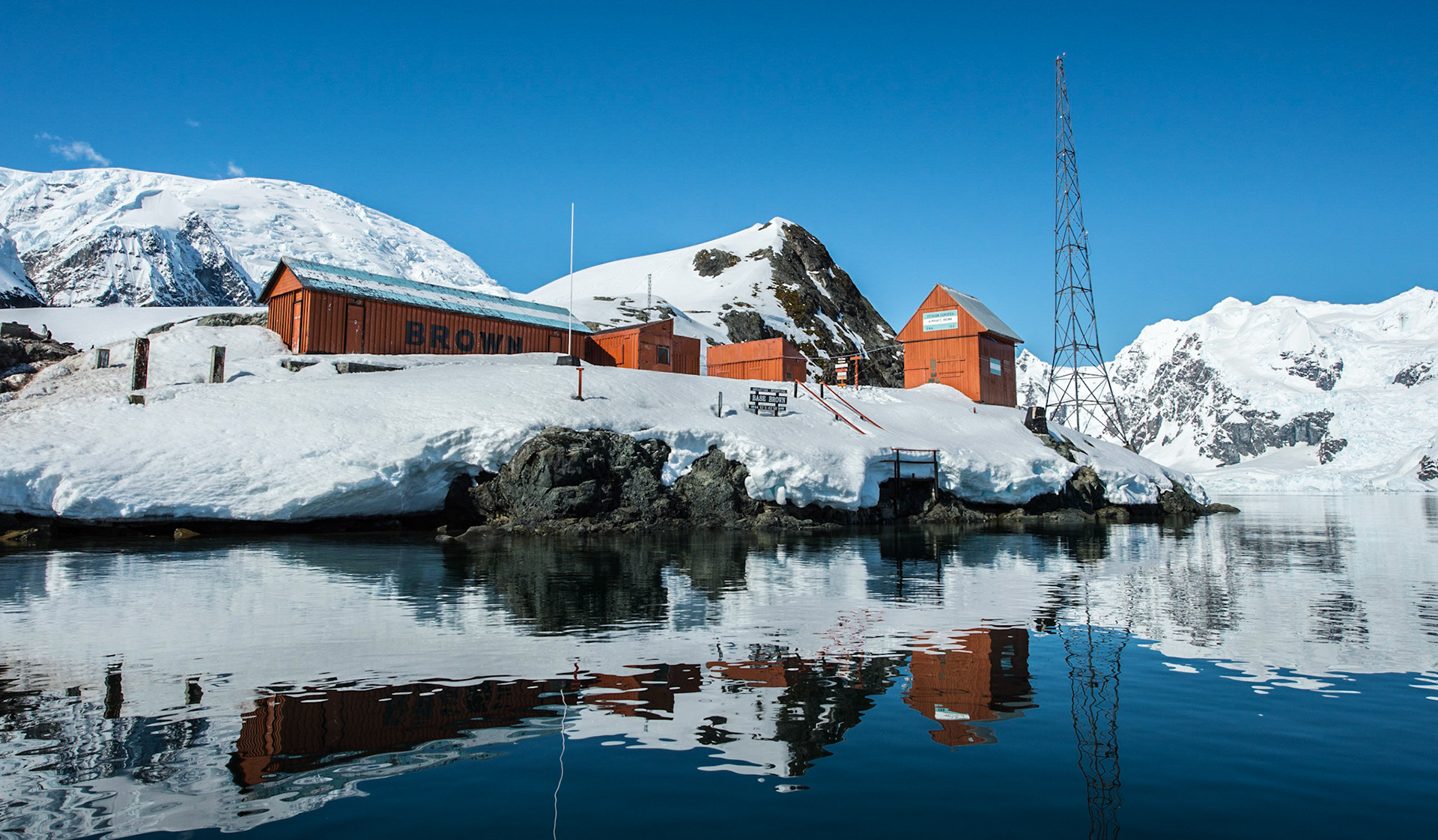 Argentine Base Brown in Paradise Harbor, Antarctica