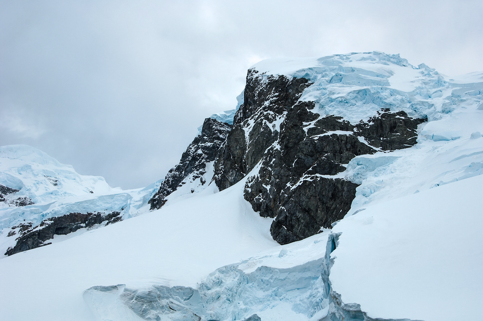 Snowy mountains near the Gerlache Strait, Antarctica