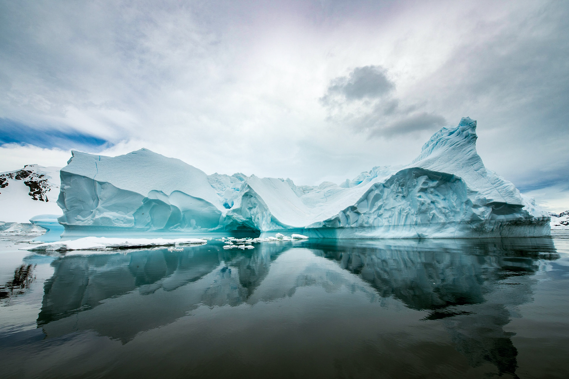 Iceberg and reflection in Paradise Bay, Antarctica