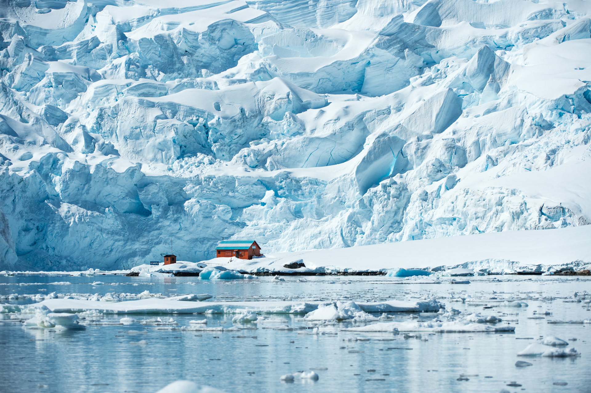 Argentine Base Brown in Paradise Harbor, Antarctica