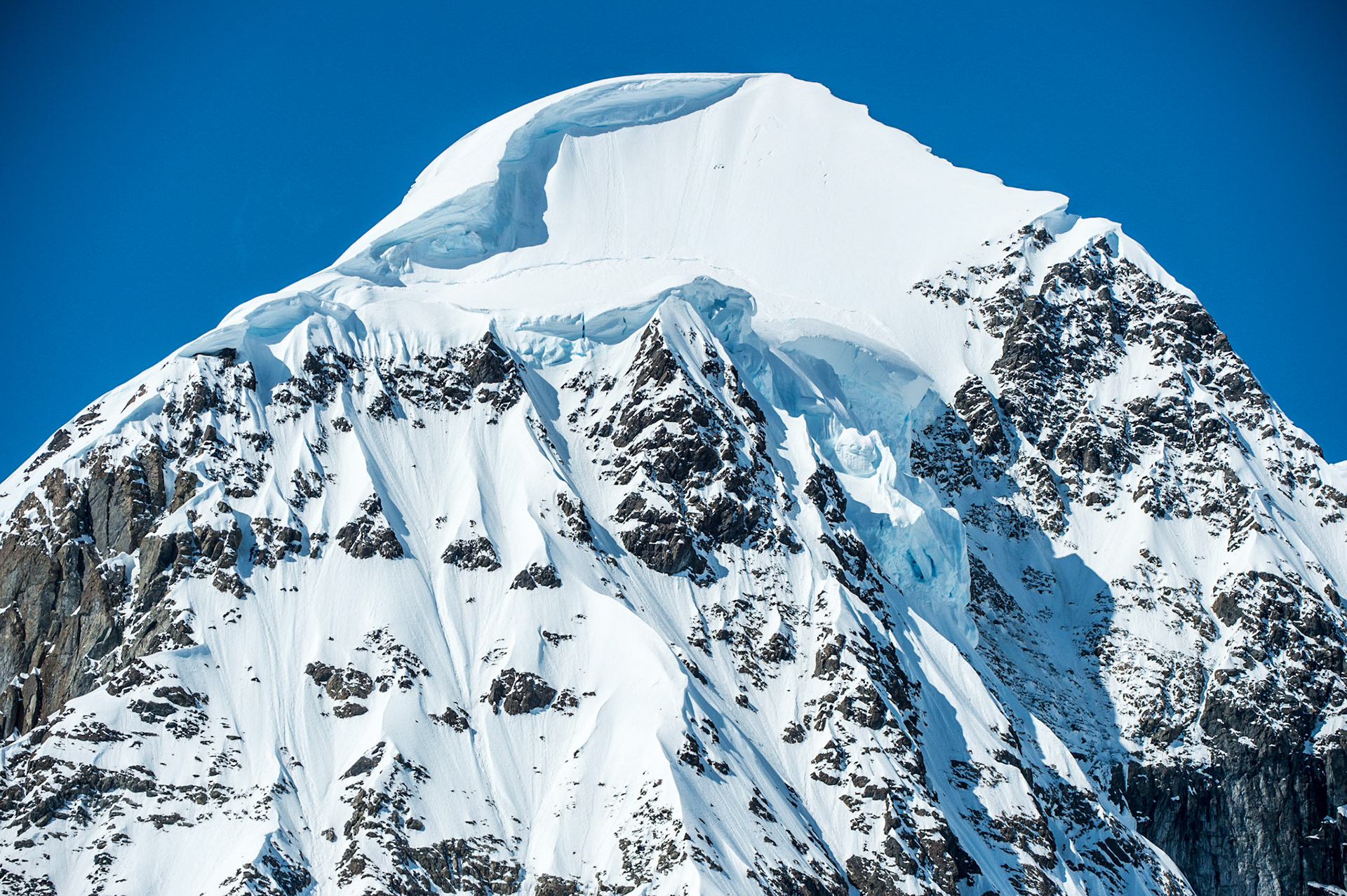 Snow-capped mountain in Paradise Harbor, Antarctica