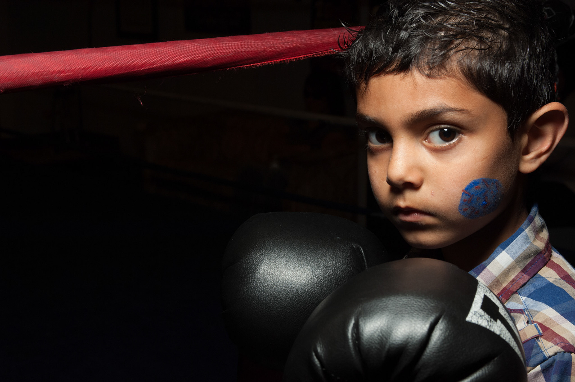 23 April 2011: Sean Garcia practices at La Habra Boxing Club in La Habra, CA