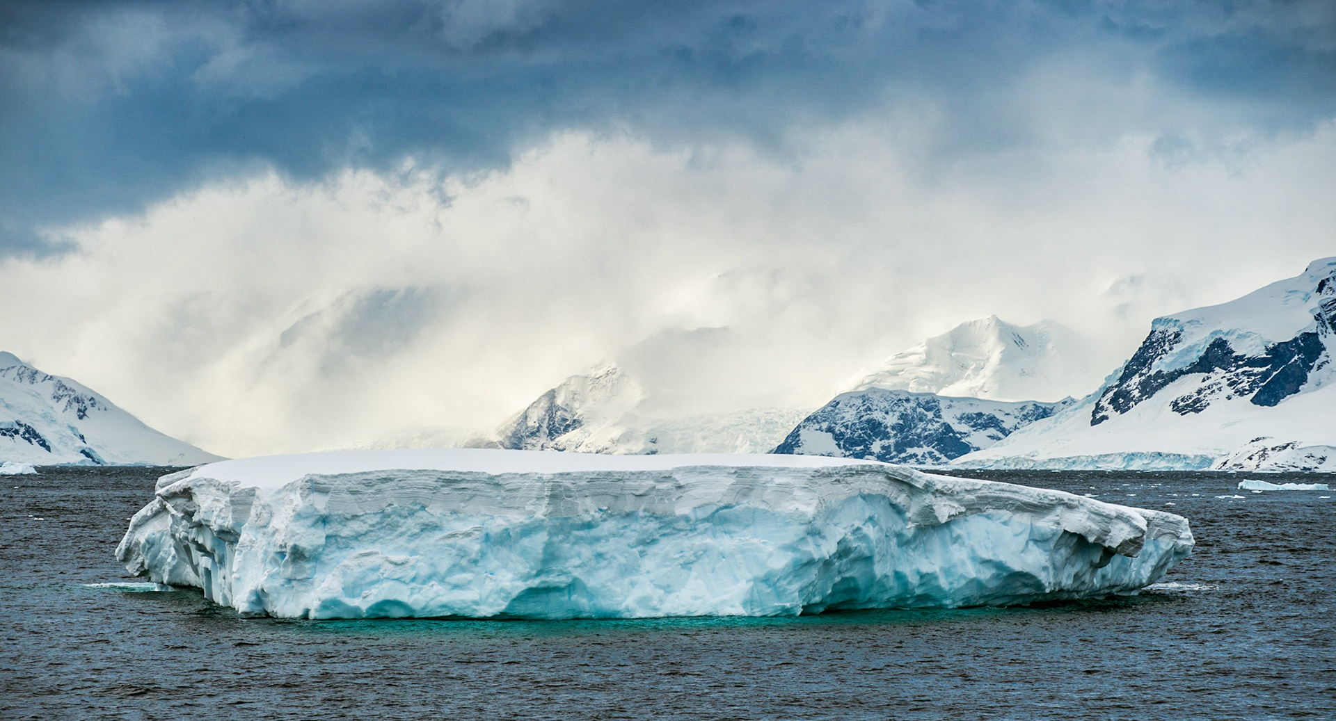 Tabular iceberg in the Gerlache Strait, Antarctica