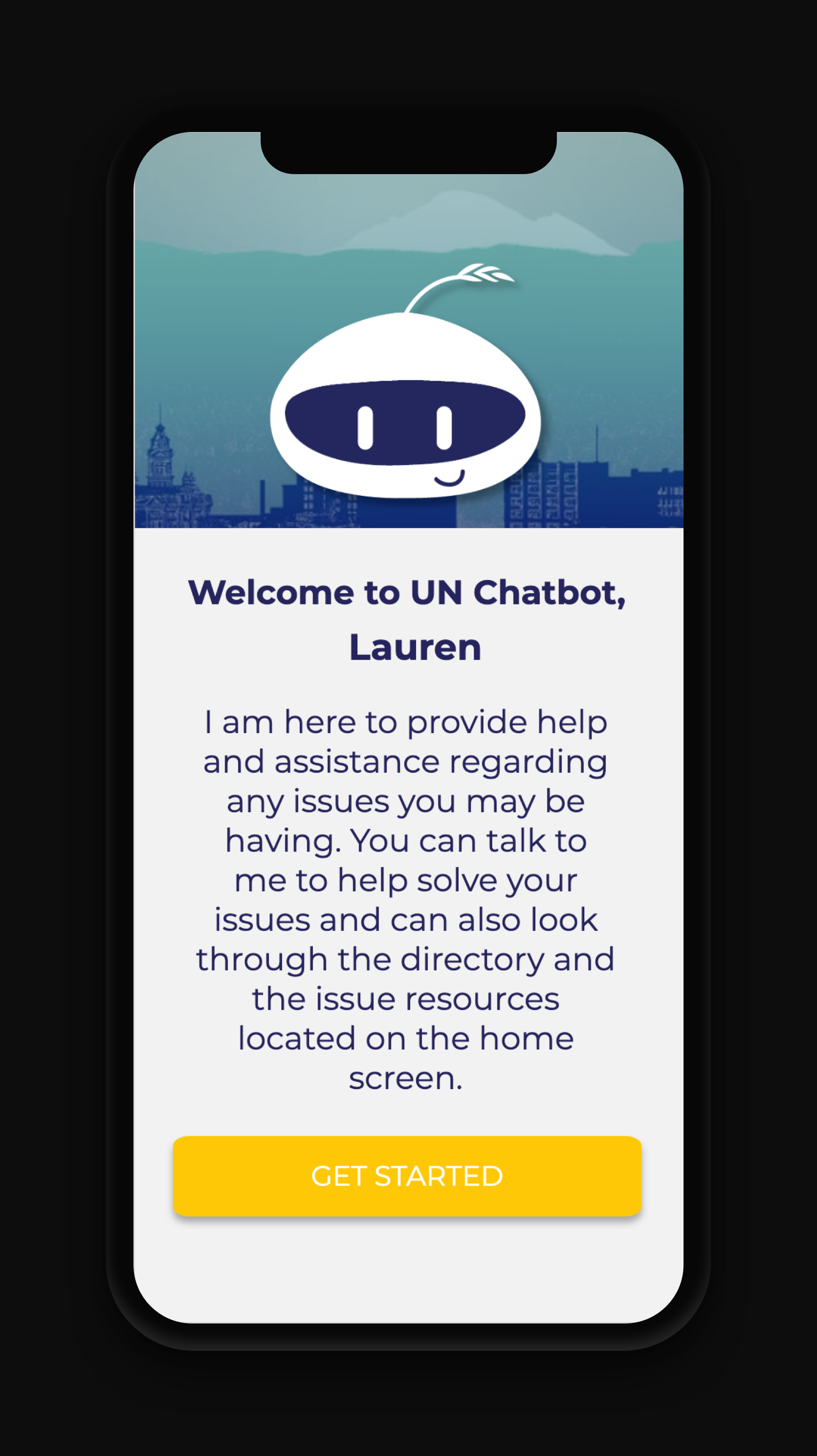 Welcome Message