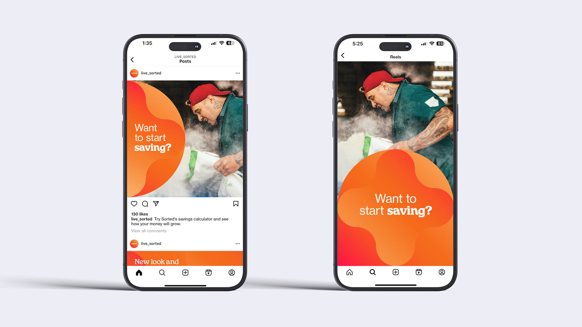 Social posts and reels