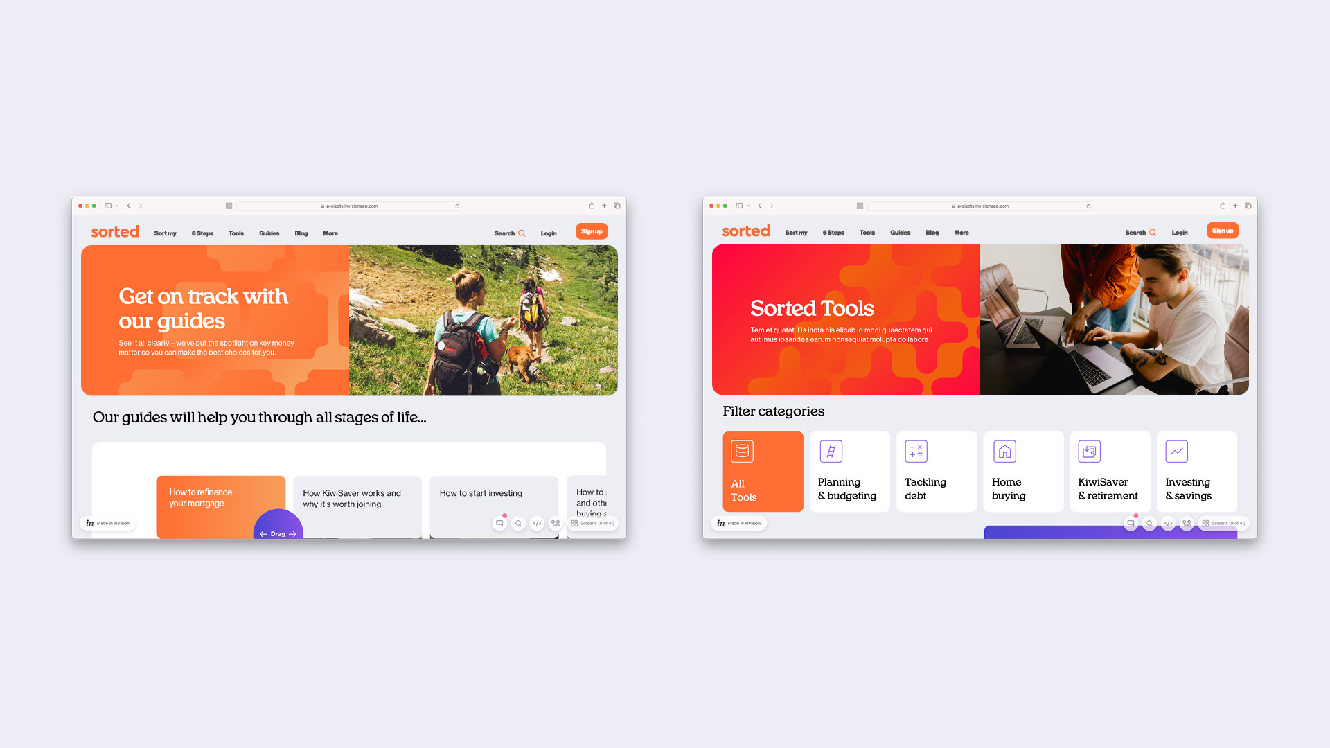 Website and landing pages