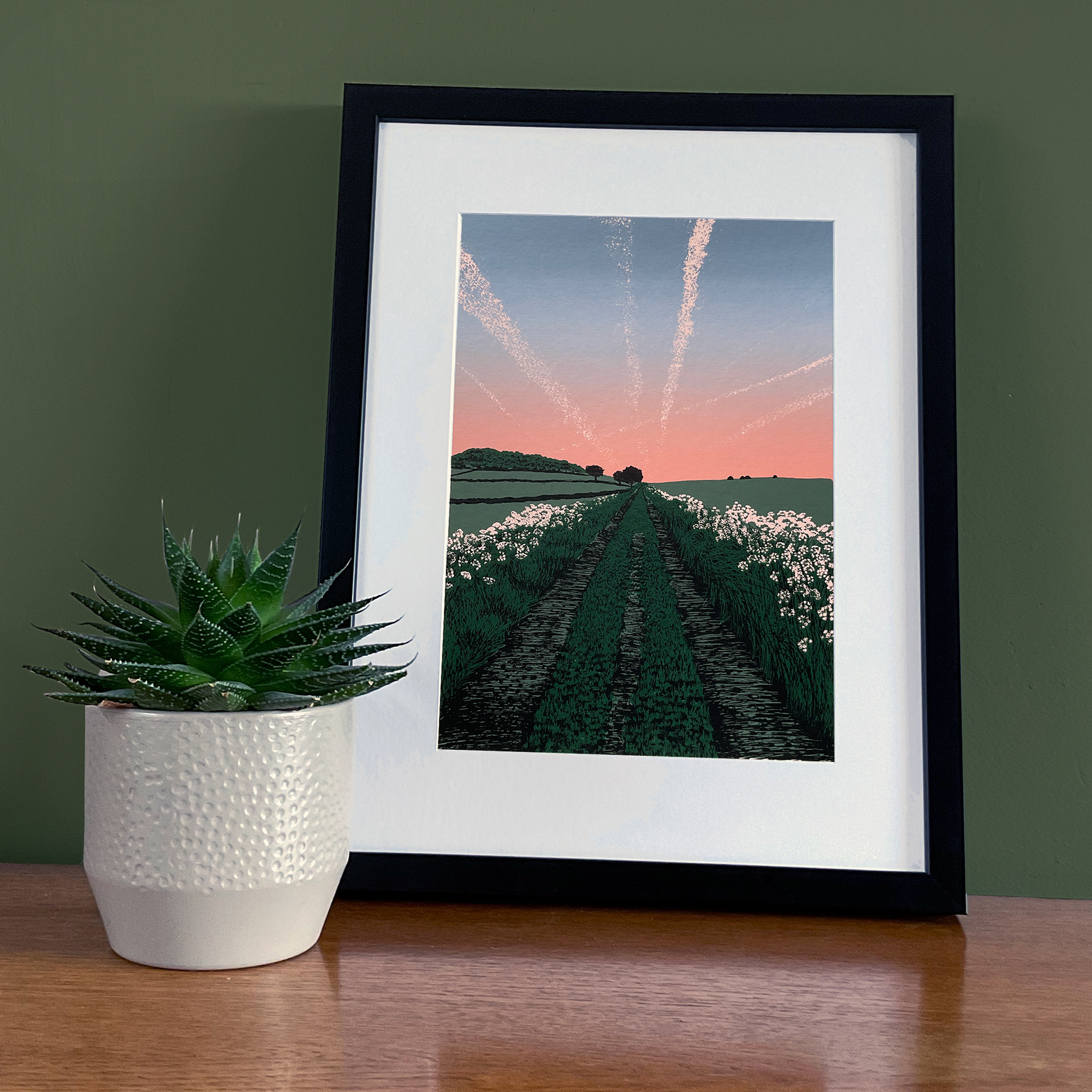 Cow Parsley Lane, 4 layers, 20x29cm, limited edition of 36